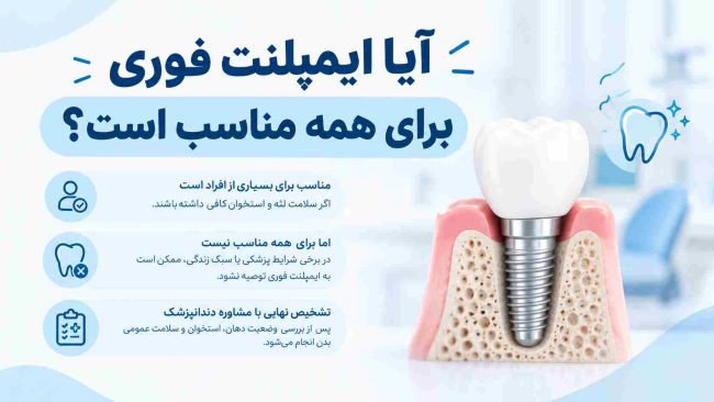 آیا ایمپلنت فوری برای همه مناسب است؟ آیا ایمپلنت فوری برای همه مناسب است؟