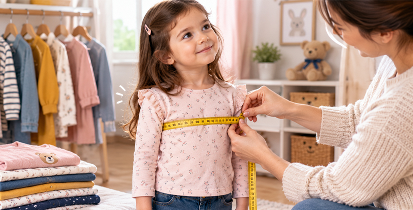 چگونه سایز مناسب لباس کودک را اندازه بگیریم؟